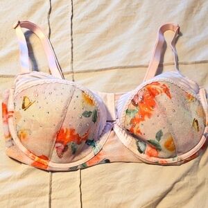 Savage X Fenty Floral Bra with Sparkle Accents